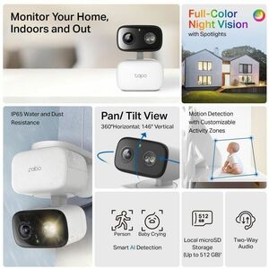 Tapo C206 Indoor/Outdoor Full HD Network Camera - Colour - 1 - 12.19 m Infrared/Color Night Vision - H.264 - 1920 x 1080 -