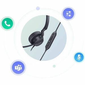 Yealink UH42 Wired Over-the-head, On-ear Stereo Headset - Microsoft Teams Certification - Binaural - Supra-aural - 20 Hz t