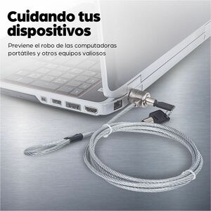 Laptop Lock (Kensington) with two keys, Compatible with Kensington standard style locks, 1.5m cable, Anti theft, Strong st