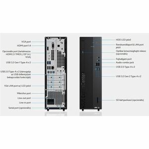 Asus ExpertCenter D5 D501SER-5145002700 Desktop Computer - Intel Core i5 14th Gen i5-14500 - 8 GB - 512 GB PCI Express NVM