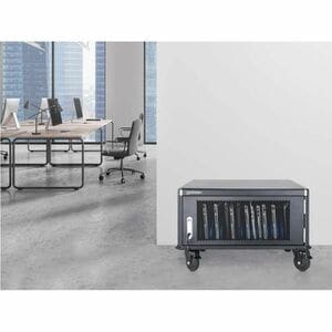 Laptop Charging Cabinet Desktop via AC Adapter (EU) 20-bay, Install device's AC Adapter (power cables) into unit, Suitable