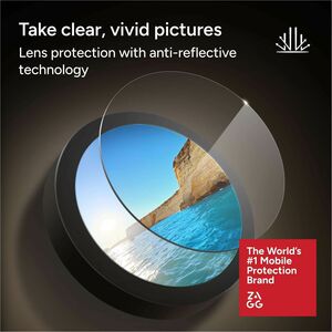 invisibleSHIELD Glass Elite Camera Lens Protector - Clear, Black - Tempered Glass