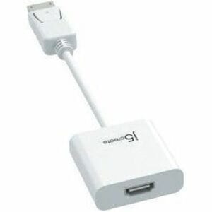 j5create JDA158 A/V Adapter - 1x Displayport 1.2 Digital Audio/Video - Male - 1x HDMI 1.4a Digital Audio/Video - Female - 