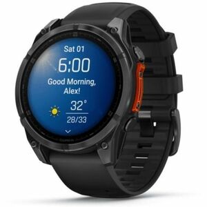 Garmin fēnix 8 Smartwatch - Rotondo Case Shape - Slate Grigio Colore del Case - Nero Colore cinturino - Titanio Materiale 