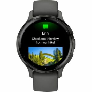 Garmin Venu 3S Smart Watch - 41 mm Case Height - 41 mm Case Width - Pebble Grey Case Color - Black Band Color - Stainless 