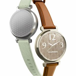 Garmin Lily 2 Classic Smart Watch - 35.40 mm Case Height - 35.40 mm Case Width - Cream Gold Case Color - Tan Band Color - 