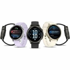 Garmin Venu 4 Smart Watch - Lunar Gold Case Color - Bone Band Color - Stainless Steel, Metal Body Material - Fiber Reinfor