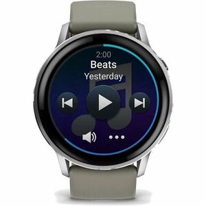 Garmin Venu 4 Smart Watch - Silver Case Color - Silver, Grey Band Color - Stainless Steel, Metal Body Material - Fiber Rei