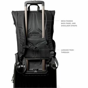 Urban Armor Gear Carrying Case (Rolling Backpack) for 40.6 cm (16") Apple Notebook, Tablet - Black - Water Proof Pocket, M