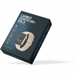 Carneo Zenith HR+ Smart Watch - Gold, Rose Gold Body Color - Tempered Glass Body Material - Pedometer - Phone, Text Messag