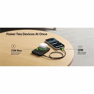 Belkin BoostCharge Stromspeicher - Schwarz - für Qi2-fähiges Gerät, iPhone, MagSafe-fähiges Gerät, AirPod, Android-Gerät, 