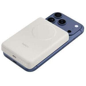 Belkin BoostCharge Stromspeicher - Sand - für Qi2-fähiges Gerät, iPhone, MagSafe-fähiges Gerät, AirPod, Android-Gerät, Sma