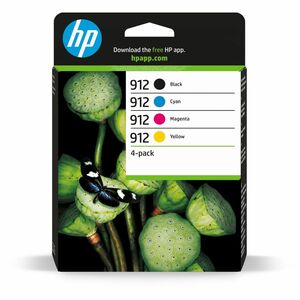 HP 912 Tintenstrahl Tintenpatrone - Cyan, Schwarz, Magenta, Gelb - Original - Kombipack - 4 Pack