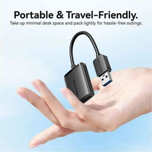 Vention CLP 2 Slot(s) Flash Reader - USB 3.0 Type A - External - 1.95 TB Flash Drive - 5 GB/s - SD, microSDHC, SDHC, SDXC