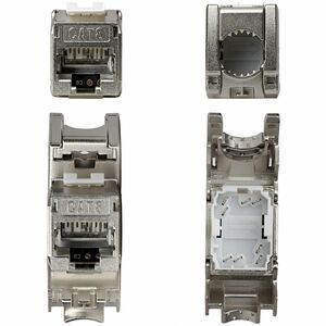 StarTech.com Gold Plated Network Connector - 6 / Pack - TAA Compliant - 1 x RJ-45 Network - Female - Shielding - Silver