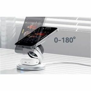 Vention FGE Induction Charger - Silver - For iPhone, Mobile Device - 9 V, 12 V Input - Input connectors: USB - Foldable