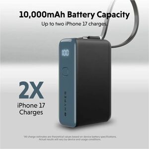Hyperjuice Flex HJ5401BKGL Power Bank - Black Expanse - For Smartphone, Tablet PC, Notebook, USB Type A Device, USB Type C