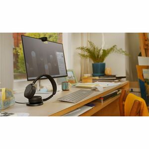 Jabra Evolve3 65 Flex Wired/Wireless On-ear, Over-the-head Stereo Headset - Black - Binaural - Supra-aural - 3000 cm - Blu