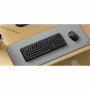 Logitech MK251 坚固耐用 键盘鼠标 - QWERTY - 薄膜 无线 蓝牙 键盘 - 99 按键 - 键盘/键盘颜色: 灰 - 无线 蓝牙 鼠标 - 光学 - 1000 dpi - 3 按钮 - 滚轮 - 指点设备颜色: 灰 - 