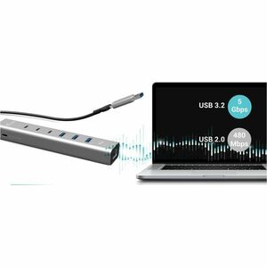 i-tec USB/Ethernet Combo Hub - USB Type A, USB Type C - 640 MB/s - Notebook, Desktop - 7 Total USB Port(s)1 Network (RJ-45