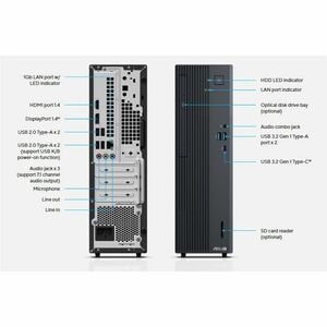 Asus ExpertCenter P500 P500SV-07240H132X Desktop Computer - Intel Core 7 Series 2 240H - 16 GB - 512 GB PCI Express NVMe 4