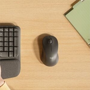 Logitech Signature M550 L Mouse - Bluetooth/Radio Frequency - USB - Optical - 3 Button(s) - Graphite - PC, Mac - Wireless 