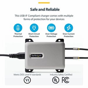 4-Port Multi-Device USB-C Charger 240W Total Single Port 140W EPR PD 3.1
