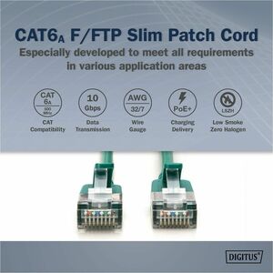 Digitus 1,50 m Kategorie 6a Netzwerkkabel - 10 Stück - Cable for Netzwerkgerät - 10 Gbit/s - Patchkabel - Abschirmung - Sh