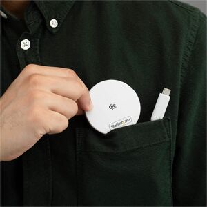 StarTech.com Induction Charger - White - 1 - For Mobile Device, iPhone, Qi-enabled Device - 5 V DC, 9 V DC, 12 V DC, 15 V 