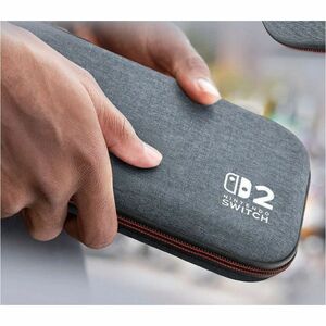 PowerA Slim Case Carrying Case Nintendo Portable Gaming Console - Dark Heather Gray - Scratch Resistant Screen Protector, 