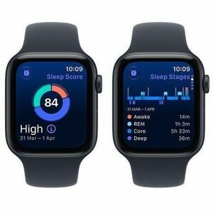 Apple Watch SE 3 GPS 40mm Midnight Aluminium Case with Navy Blue Sport Band - S/M