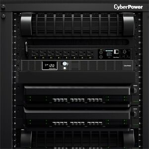 CyberPower OR500LCDRM1U Smart App LCD UPS Systems - 500VA/300W, 120 VAC, NEMA 5-15P, 1U, Rackmount, 6 Outlets, LCD, PowerP
