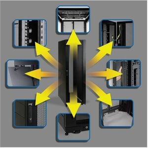 Eaton Tripp Lite Series SmartRack 42U Standard-Depth Rack Enclosure Cabinet with Doors and Side Panels - 19" 42U