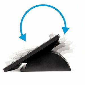 Fellowes Office Suites™ Adjustable Footrest with Microban® - 30° Tilt - Black, Silver - 1 Each