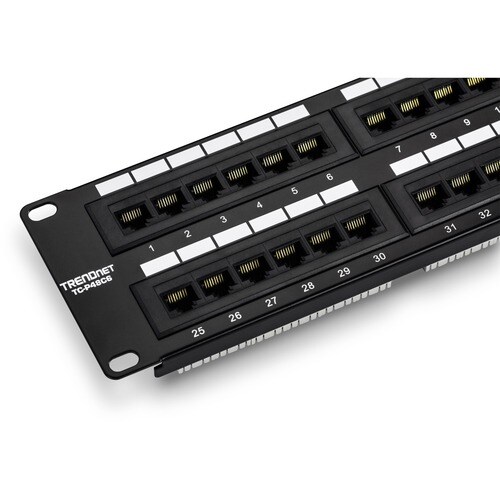 TRENDnet TC-P48C6 48 Port(s) Network Patch Panel - 48 x RJ-45 - 48 x RJ-11 - 19" Wide