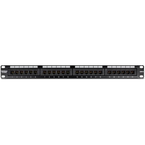 TRENDnet TC-P24C6 24 Port(s) Network Patch Panel - 24 x RJ-45 - 24 x RJ-11 - 19" Wide