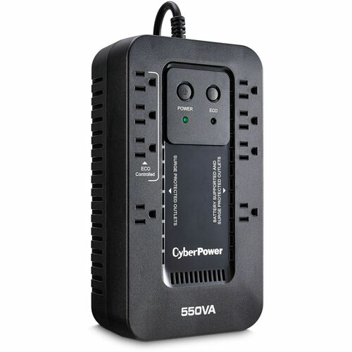 CyberPower EC550G Ecologic UPS Systems - 550VA/330W, 120 VAC, NEMA 5-15P, Compact, 8 Outlets, PowerPanel® Personal, $10000