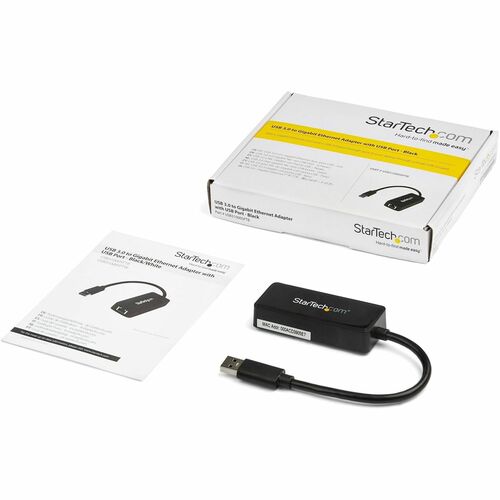 StarTech.com Adaptador de Red Ethernet USB 3.0 - Adaptador NIC con Soporte para USB - USB a RJ45 - con Puerto USB de Paso 