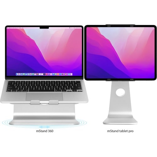 Rain Design mStand360 Laptop Ständer mit drehbarem Fuß - Silber