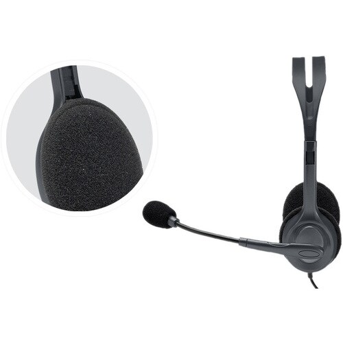 Auriculares Logitech H111 Cableado Sobre la cabeza - Binaural - Supra-aural - 32Ohm - 20Hz a 20kHz - 180cm Cable - Cancela