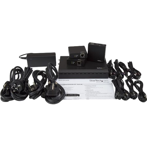 StarTech.com 3 Port HDBaseT Extender Kit with 3 Receivers - 1x3 HDMI over CAT5 Splitter - 1-to-3 HDBaseT Distribution Syst