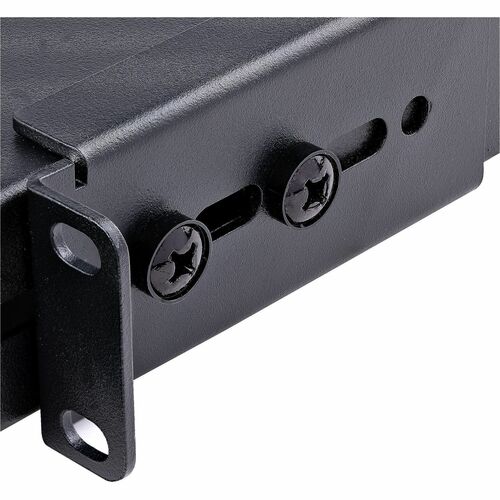 StarTech.com 1U Rackmount Rack-Regal - 482,60 mm Rack-Breite - Schwarz - TAA-konform - SPCC - 79,83 kg Gewichtskapazität i