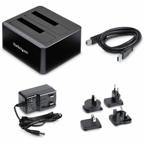 StarTech.com Docking Station USB 3.0 de 2 Bahías SATA de 2.5 o 3.5 Pulgadas para SSD o Disco Duro Base de Conexión para Un