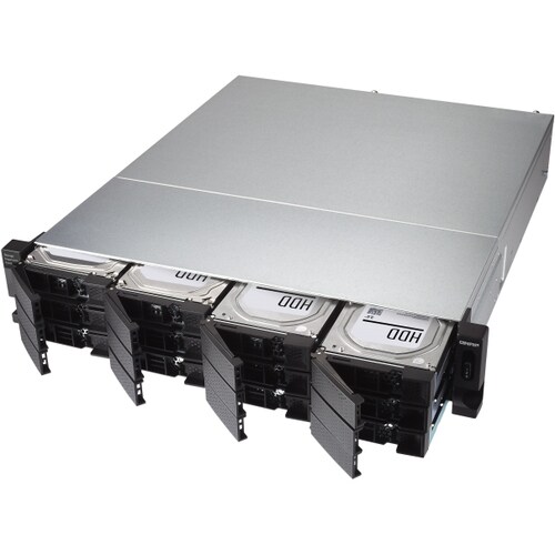 Box esterno per unità disco QNAP - USB 3.1 (Gen 2) tipo C Host Interface - 2U Rack-Montabile - 12 x Disco rigido supportat