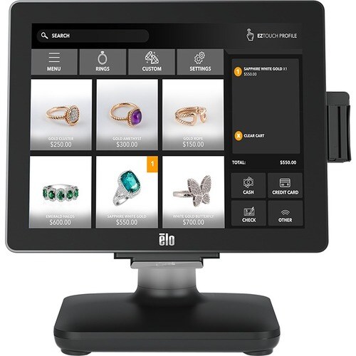 Elo EloPOS i3 POS Terminal - Core i3 3.10 GHz - 4 GB DDR4 SDRAM 128 GB M.2/SATA - 39.6 cm (15.6") LED Touchscreen UHD Grap