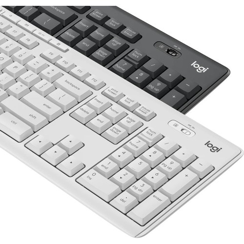 Logitech MK295 Keyboard & Mouse - Spanish - USB Wireless RF - Keyboard/Keypad Color: Off White - USB Wireless RF Mouse - P