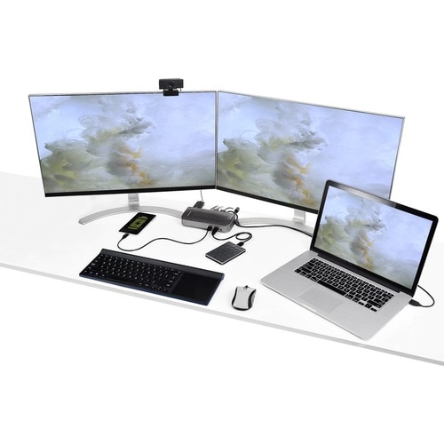 Dock USB-C o USB-A - Docking Station Universal Híbrido para Ordenador Portátil Win Mac USB Tipo C o USB-A - 2x HDMI o DP -