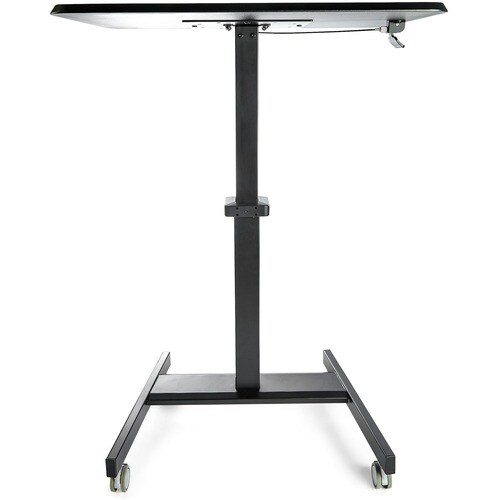 StarTech.com STSCART2 Höhenverstellbarer Schreibtisch - Sit Stand Workstation -Ergonomischer Stehpult mit Rollen - Rechtec
