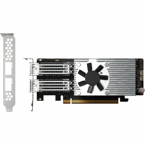 QNAP QXG QXG-100G2SF-E810 100Gigabit Ethernet Card for Server - QSFP28 - Plug-in Card - PCI Express 4.0 x16 - Low-Profile/