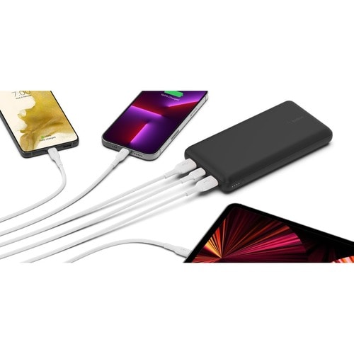 Belkin BOOST?CHARGE Stromspeicher - Schwarz - für Smartphone, iPad Air, iPad mini, iPhone 13, iPhone 13 Pro, iPhone 13 Pro